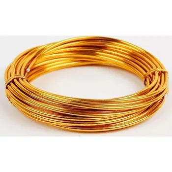 Vázací drát Drátek dekorační 5 m zlatý