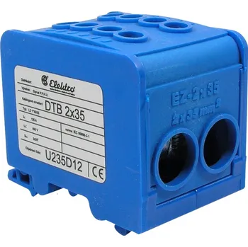 Rozvaděč ELEKTRO BEČOV Blok DTB 2×35 distribuční modrý U235D12