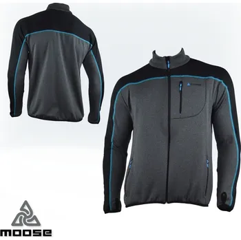 Pánská mikina RONDANE MEN softshell mikina na zip Moose šedá M