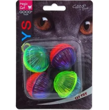 Hračka pro kočku Magic Cat Hračka míček lesklý plast se zvukem 3.75 cm 4 ks