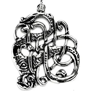 Přívěsek Stříbrný přívěsek keltský had - P101 (Stříbrný přívěsek had)