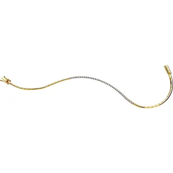 Náramek Náramek ze žlutého zlata s brilianty - 18 cm - 0,23 ct - ryzost 585 - 211.116