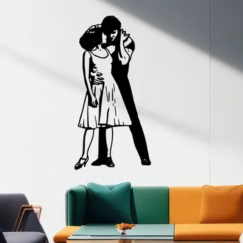 Samolepící dekorace Živá Zeď Samolepka na zeď Hříšný tanec Barva: černá