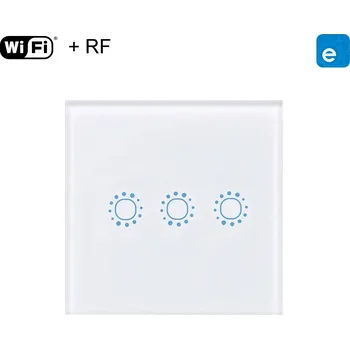 vypínač eWeLink Vypínač bez Nuly - Třítlačítkový (Třítlačítkový vypínač osvětlení ovládaný pomocí RF a WiFi)