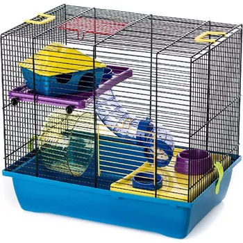 Klec INTER-ZOO Gino I Color (s plastovou výbavou a tubusem) 43x28x38cm (MIX BAREV)