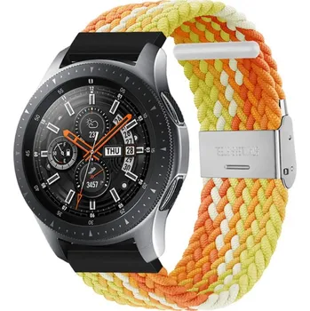 Ostatní příslušenství k chytrým hodinkám eses Pletený nylonový řemínek s přezkou 20 mm - Vzorovaný, žlutá škála