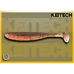 Keitech Easy Shiner 4" #438 Green Pumpkin/Fire