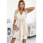 Numoco Dámské mini šaty Corneli béžová Univerzální