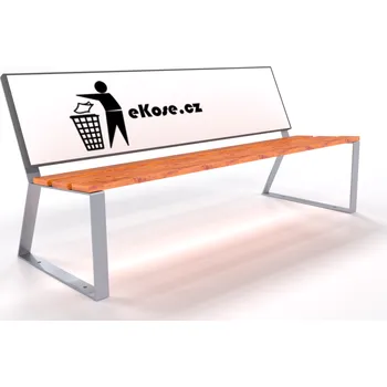 Zahradní lavice HTI Reklamní lavička Santana KA-E1001 Typ ukotvení: dlouhé (k zabetonování), Barva konstrukce: černá komaxit (RAL 9005)