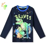 CHLAPECKÉ TRIČKO tm.modré Kugo HC0756 (Chlapecké tričko dlouhý rukáv)