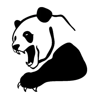 Samolepící dekorace SAMOLEPKA Panda 010 levá (01 - černá) NA AUTO, NÁLEPKA, FÓLIE, POLEP, TUNING, VLASTNÍ TEXT, TISK, AUTOSAMOLEPKY.cz, POLEPY, OBRÁZEK, LOGO, SAMOLEPKY