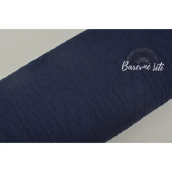 Svetrovina vzorek a copánky Navy (E) (Výrazné svetroviny)