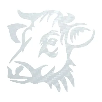 Samolepící dekorace SAMOLEPKA Kráva 004 levá (51 - 3D karbon bílý) NA AUTO, NÁLEPKA, FÓLIE, POLEP, TUNING, VLASTNÍ TEXT, TISK, AUTOSAMOLEPKY.cz, POLEPY, OBRÁZEK, LOGO, SAMOLEPKY