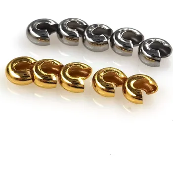 Šperk Zamačkávací rokail 3mm chirurgická ocel 3 barevné varianty - Povrchová úprava Zlatá galvanizace CK 140