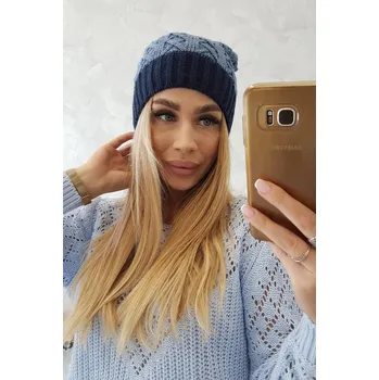 Čepice Bibiana fleecová čepice K264 navy blue+jeans UNI