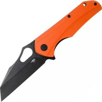 kapesní nůž Bestech OPERATOR D2, Černý stonewash, Oranžový G10 BG36E