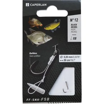 Rybářský háček CAPERLAN Návazec se zarážkou na nástrahu na rybolov na krmítko FF - SNH - FSB 12 BEZBARVÁ