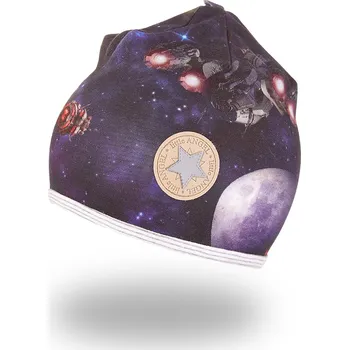 Čepice Little Angel Čepice podšitá Outlast® - vesmír/pruh bílošedý melír Velikost čepic: 4 | 45-48 cm