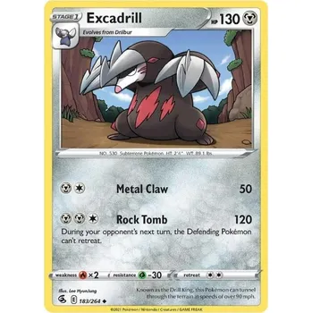 Sběratelská karetní hra Pokémon karta Excadrill 183/264 - Fusion Strike