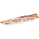 Trio Leuchten 641110331 BARCA - Stropní lustr se dřevěnou lištou, stmívatelný klasickým vypínačem, LED 40W, 3000K, 4700lm, 97 x 33cm (Moderní stropní lustr s příjemnou teplou barvou světla)