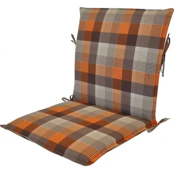 Podsedák Polstr na zahradní křeslo UNI s nízkým opěradlem UNIKO oranžová kostka