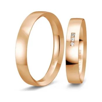 Prsten BREUNING zlaté snubní prsteny BR48/04417RG