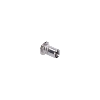 Matice KOVIAN, s.r.o. AISI304 nýtovací matice M4, plochá, rýhovaný dřík, L-8mm