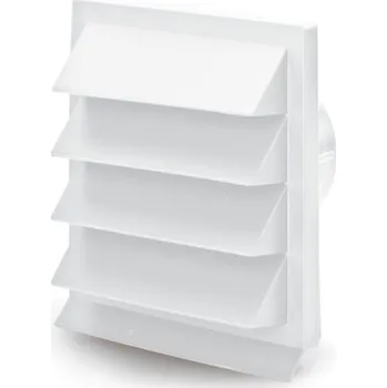 Větrací mřížka K-Jal 100 venkovní mřížka bílá se zpětnou klapkou