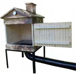 OHENVZAHRADE.CZ Zahradní dřevěná udírna malá - boční vstup - OHENVZAHRADE