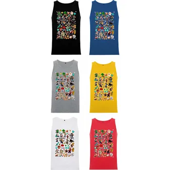 Chlapecké tílko Tričko Minecraft Koláž Barva: Šedá melírová, Velikost: M, Varianta oděvu: Tílko