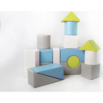 ostatní stavebnice Molitanová stavebnice Moliplay Pastels B 16 dílů koženka velikost XXL (Velikost XXL)