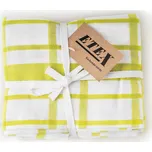 Kuchyňské utěrky EGYPTSKÁ BAVLNA U03, extra kvalita, zelené káro, 3 kusy, 50x70cm