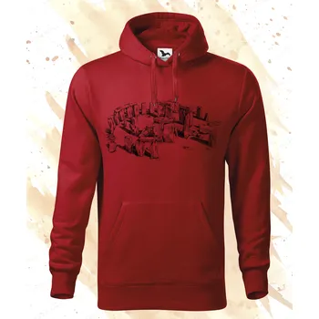 Dámská mikina Mikina - Stonehenge Barva: Červená (07), Velikost: XXL, Střih: Dámské