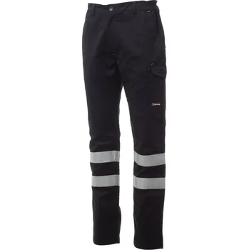 montérky Pracovní kalhoty Payper WORKER REFLEX Barva: Černá Tmavá, Velikost: M