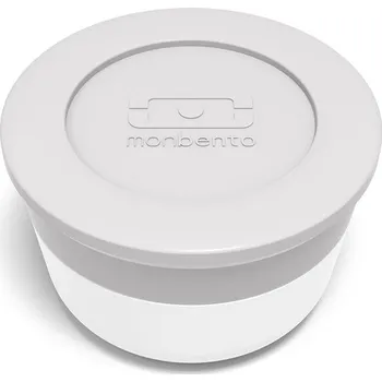 Dóza na omáčku MonBento Temple M Coton | světle šedá / bílá