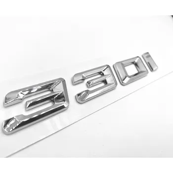 Znak automobilu 330i nápis nový styl - chromový
