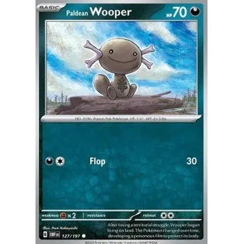Volný čas Pokémon OBF 127/197 Paldean Wooper - Obsidian Flames Stav: Near Mint, Verze: NORMAL