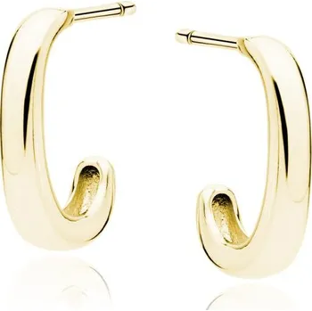 Náušnice Lafira stříbrné pozlacené náušnice půlkruhy Twin Z1931EG (puzety)