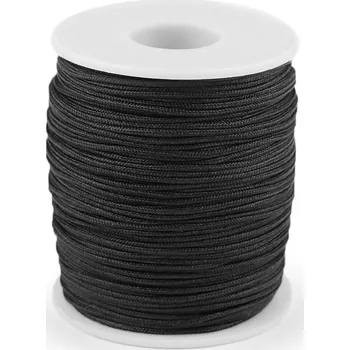 Příze Šňůra PES Ø0,9 mm, barva černá