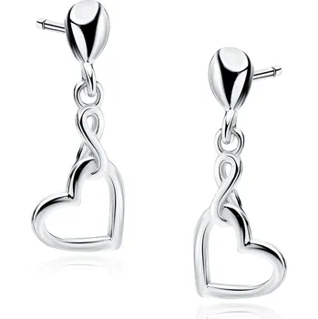 Náušnice Lafira stříbrné náušnice Infinity Heart Z1842 (puzety)