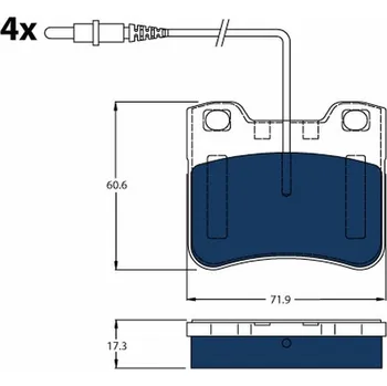 Brzdová destička Sada brzdových destiček, kotoučová brzda TRW GDB1031BTE