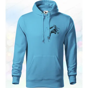 Dámská mikina Mikina - Klíče Barva: Modrá - tyrkysová (44), Velikost: S, Střih: Dámské