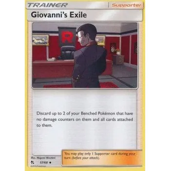 Sběratelská karetní hra Pokémon HIF 057/068 Giovanni's Exile - Hidden Fates Stav: Excellent, Verze: NORMAL