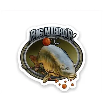 Samolepící dekorace 4anglersdesign Rybářská samolepka na auto Big Mirror