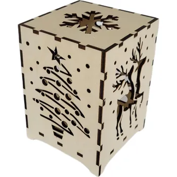 Vánoční dekorace IDARY Vánoční hranatá lucerna