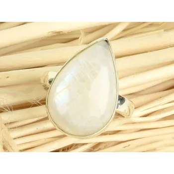 Prsten Prsten měsíční kámen kapka vel.56 Ag 925/1000 6,0g