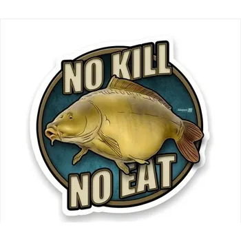 Samolepící dekorace 4anglersdesign Rybářská samolepka na auto No Kill No Eat