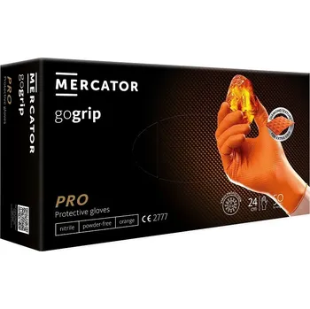 Pracovní rukavice Mercator Jednorázové rukavice GoGrip, 50ks - oranžové / vel. XXL