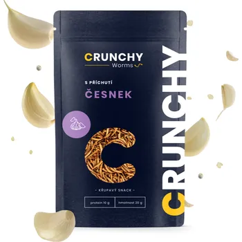 Sušené maso Crunchy Worms s příchutí ČESNEK 20 g