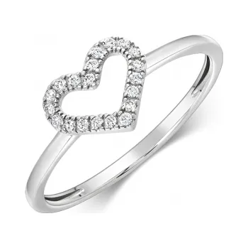 Prsten SOFIA zlatý prsten se srdíčkem AUBKHV04G1P-ZY-52